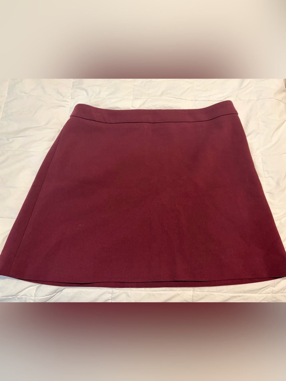 Express Burgundy Straight Mini Skirt